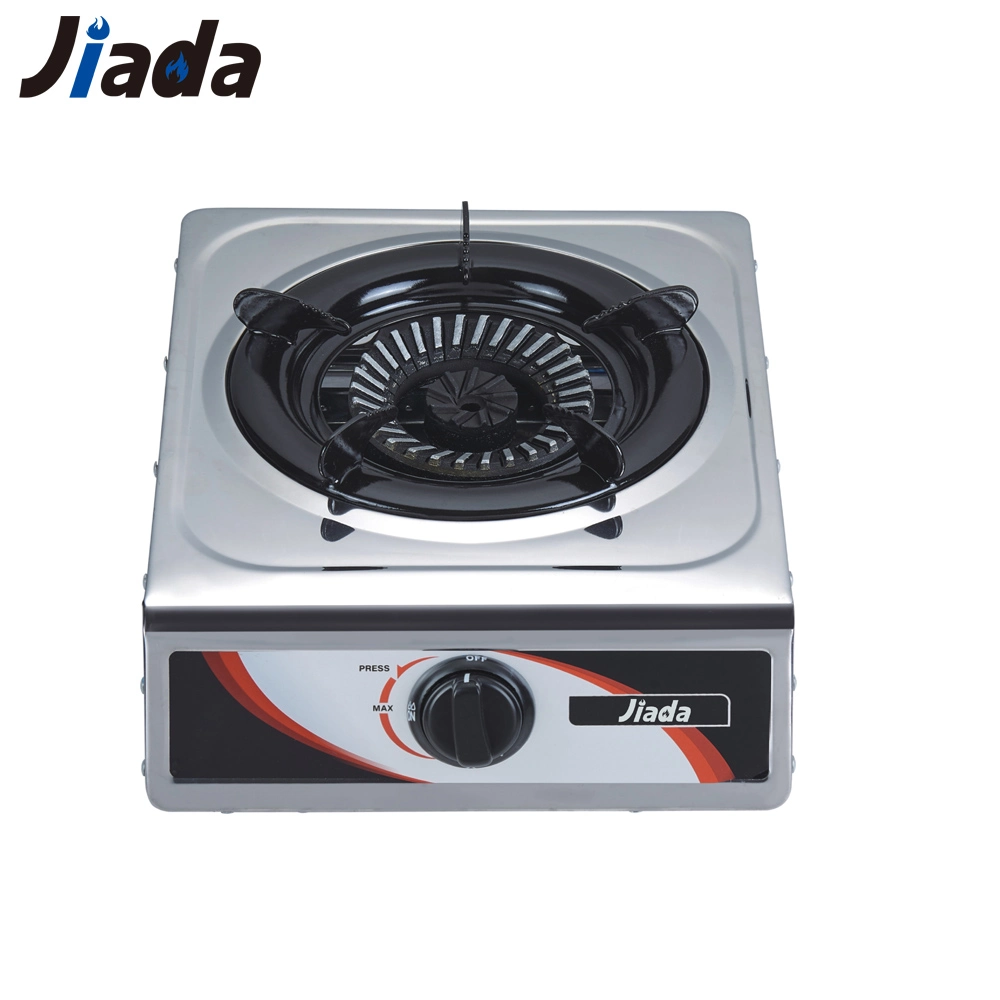 Jd-Ss004 High Quality Gas Cooker Portable Household Table Top Stainless Steel One Burner Gas Cooktop LPG Gas Stove