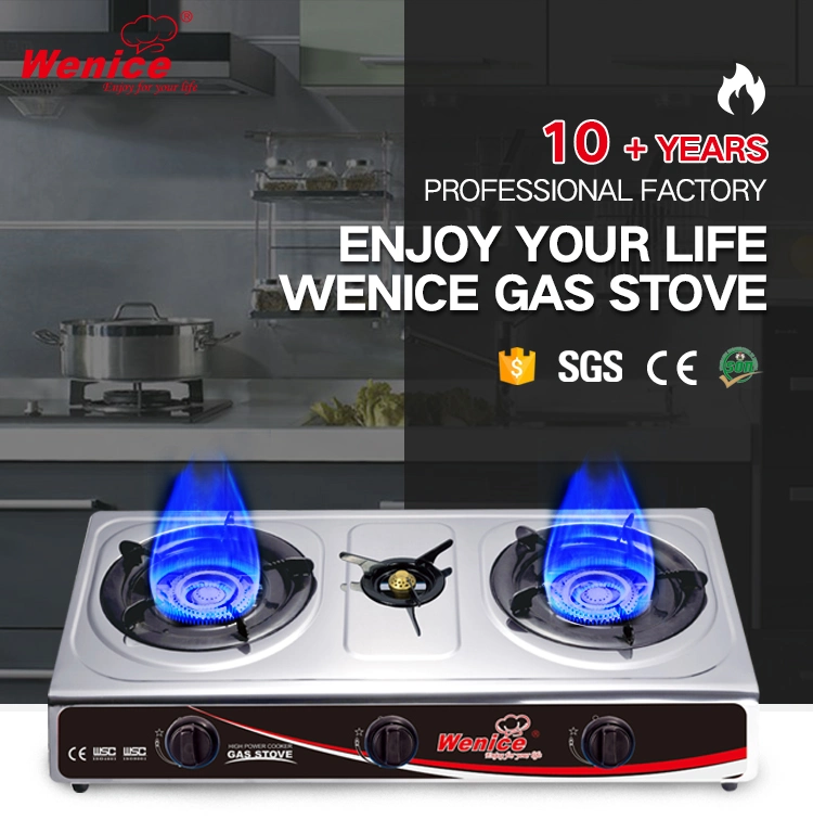 2 Burner Stainless Steel Table Gas Stove