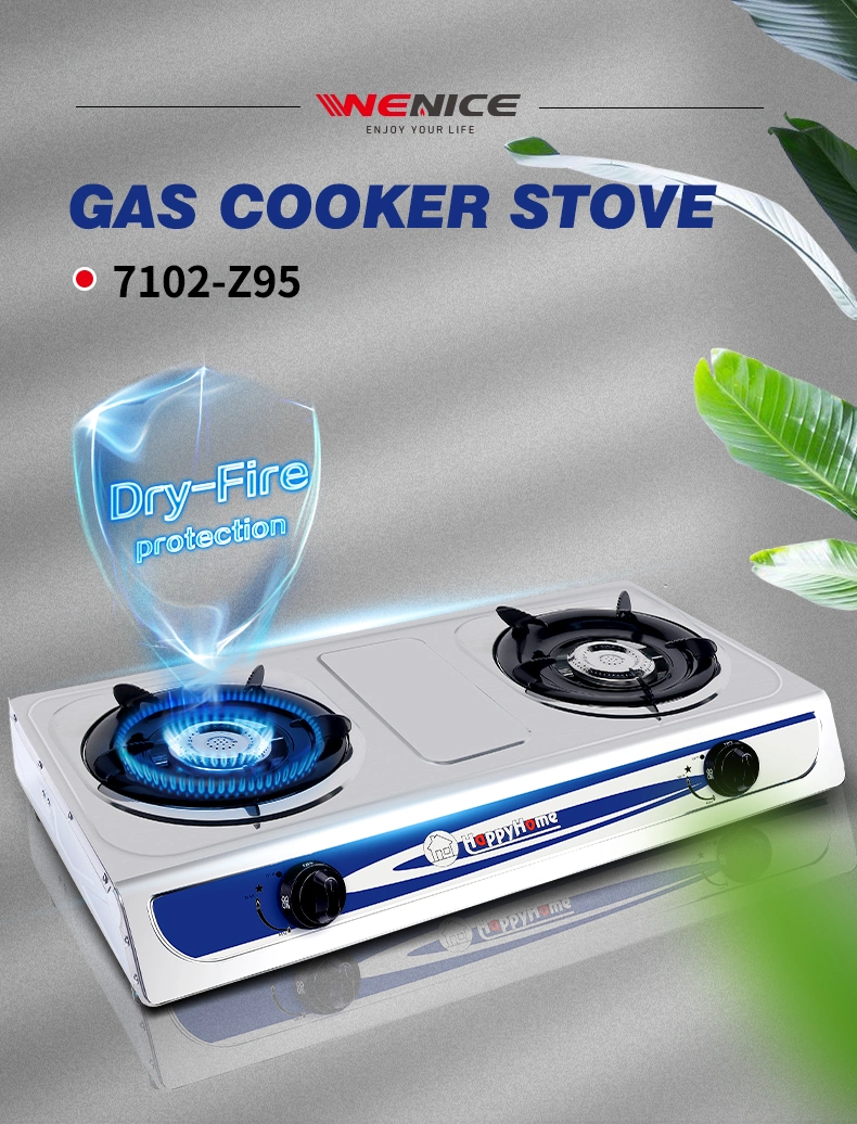 Well Known Recommended 2 Burner High Quality Stainless Steel Gas Stove Cooktop