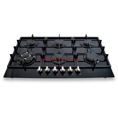 5 Burner Built in Gas Hob Glass Top Cooking Gas Cooktob